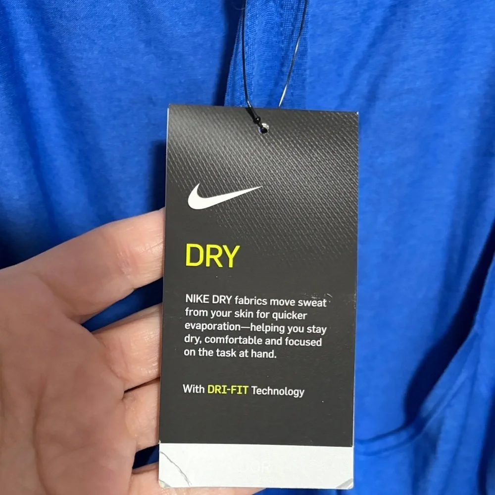 Nike Women's Royal Blue Tank Top with Logo